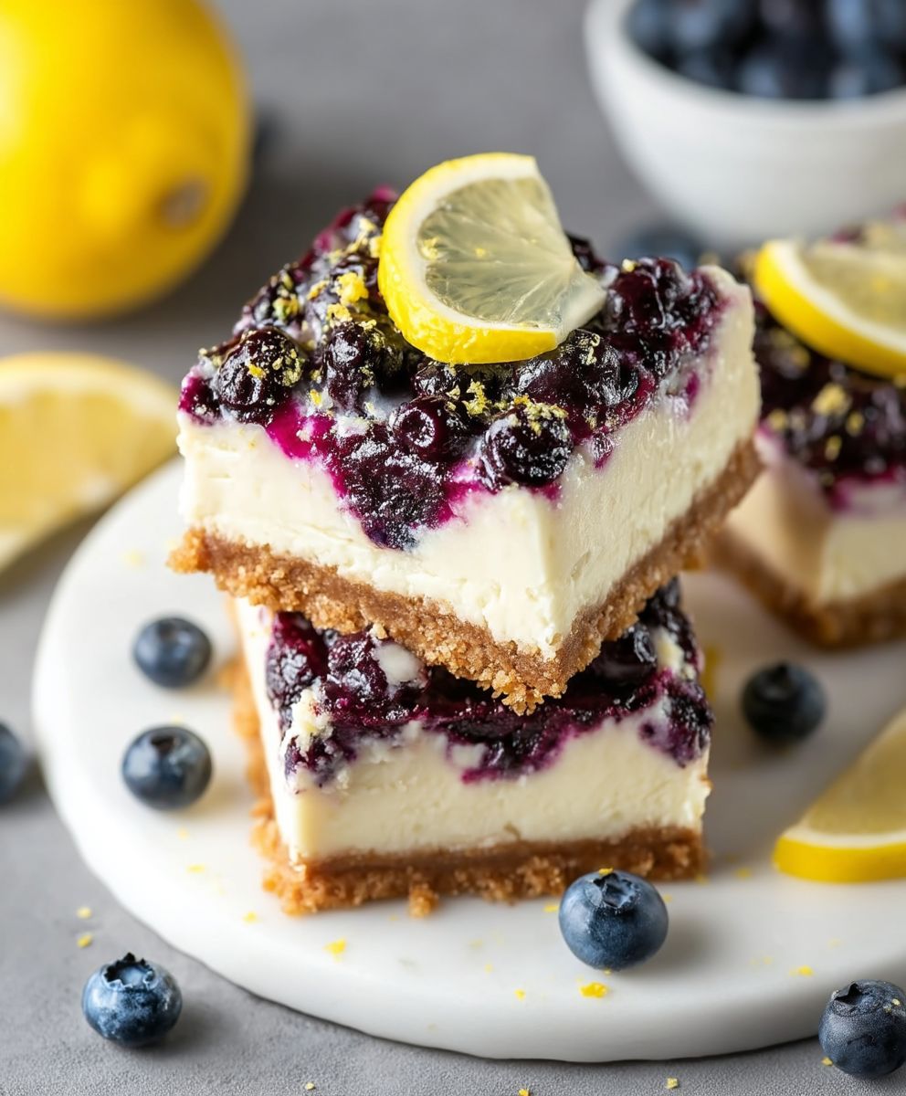 Lemon Blueberry Cheesecake Bars