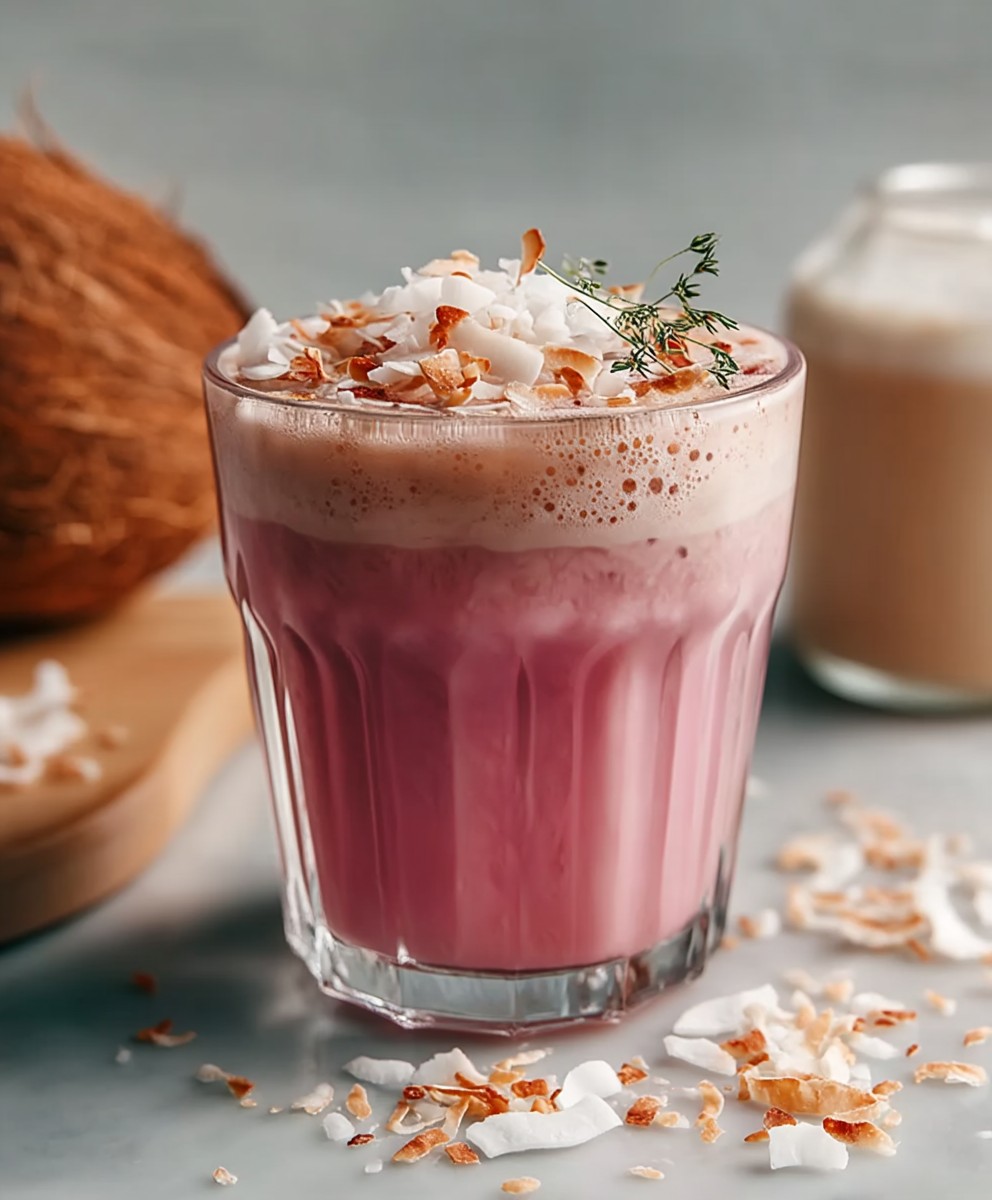 Pink Coconut Iced Latte