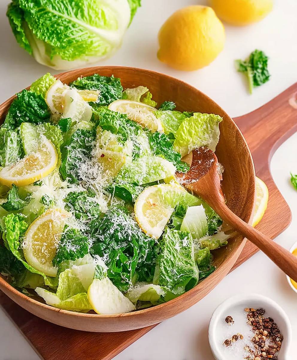 Lemon Parmesan Lettuce Salad
