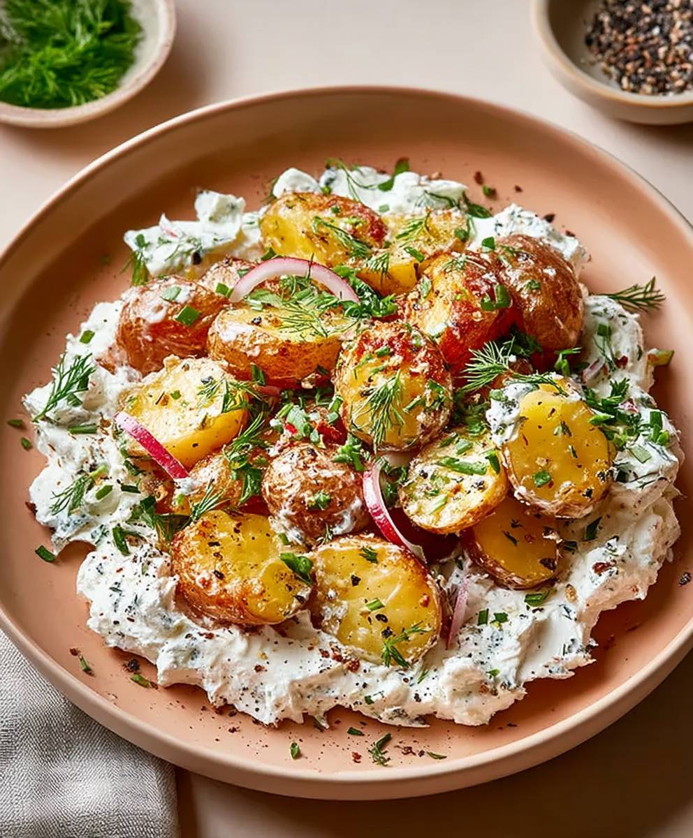 Smashed potato salad