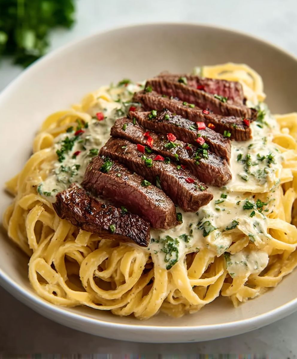 Creamy Steak Pasta