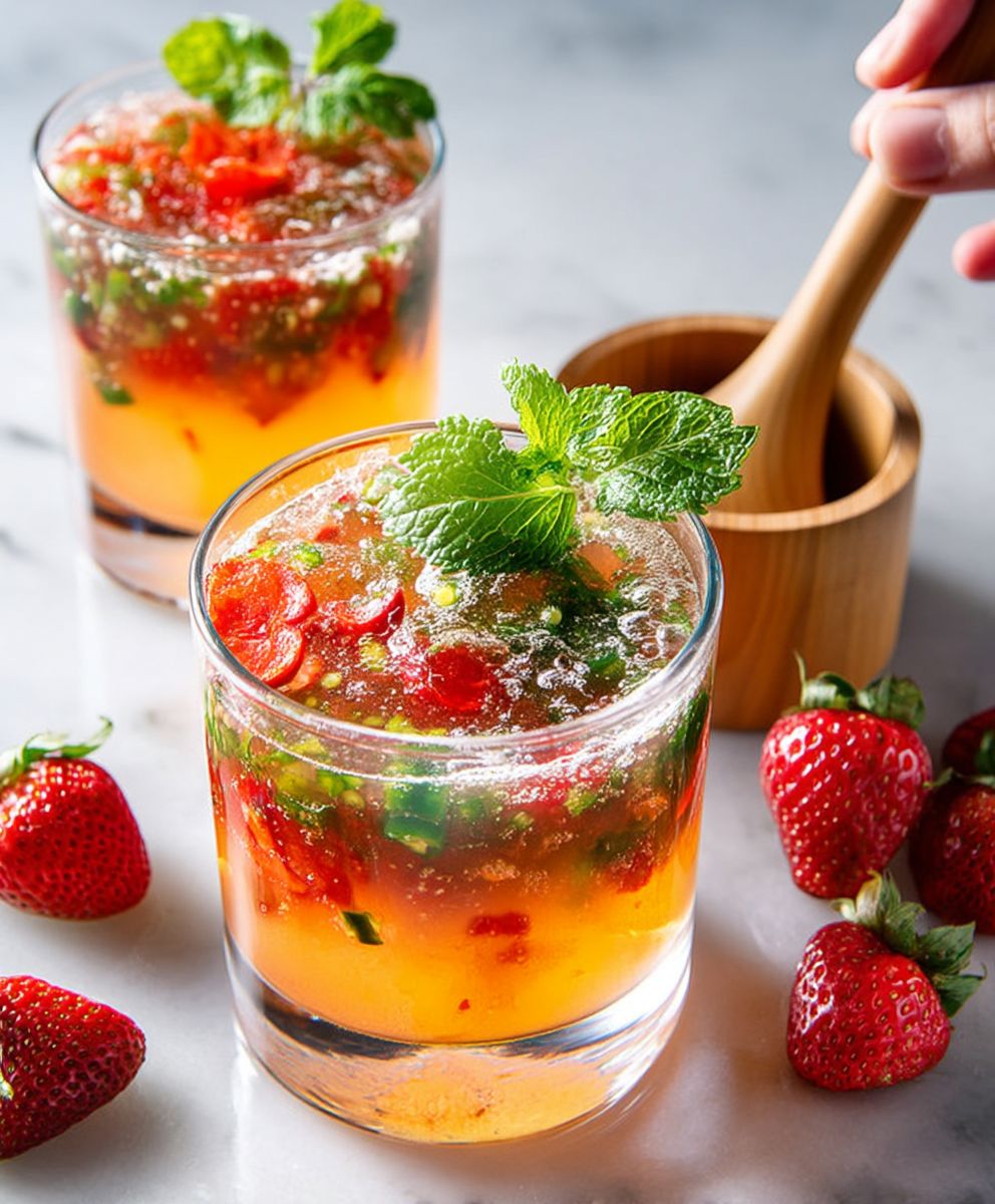 Strawberry Jalapeno Mint Julep