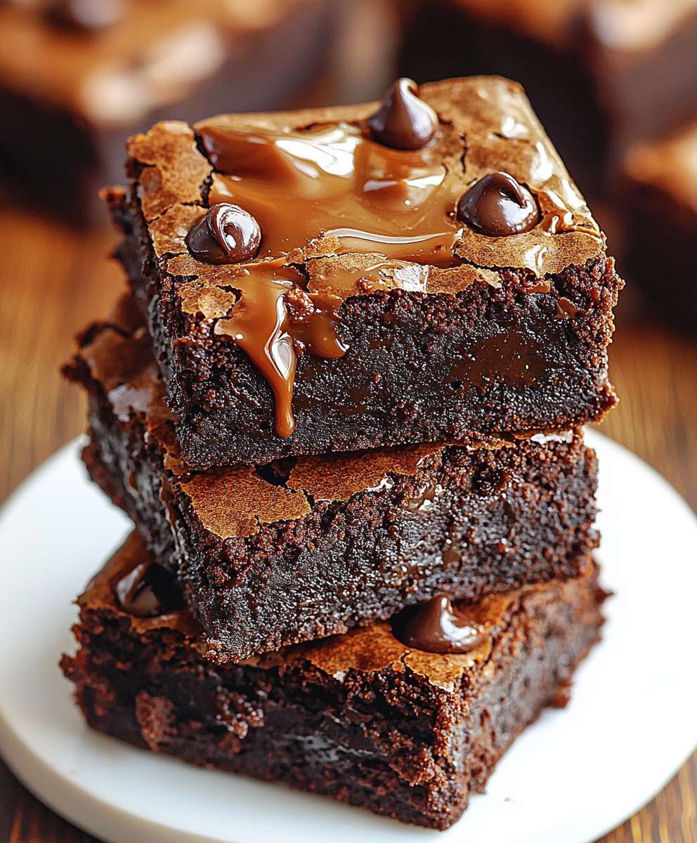 Caramel Chocolate Chip Brownies
