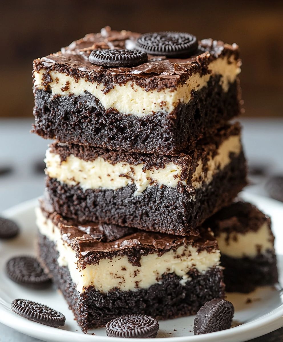 Oreo cream cheese brownies