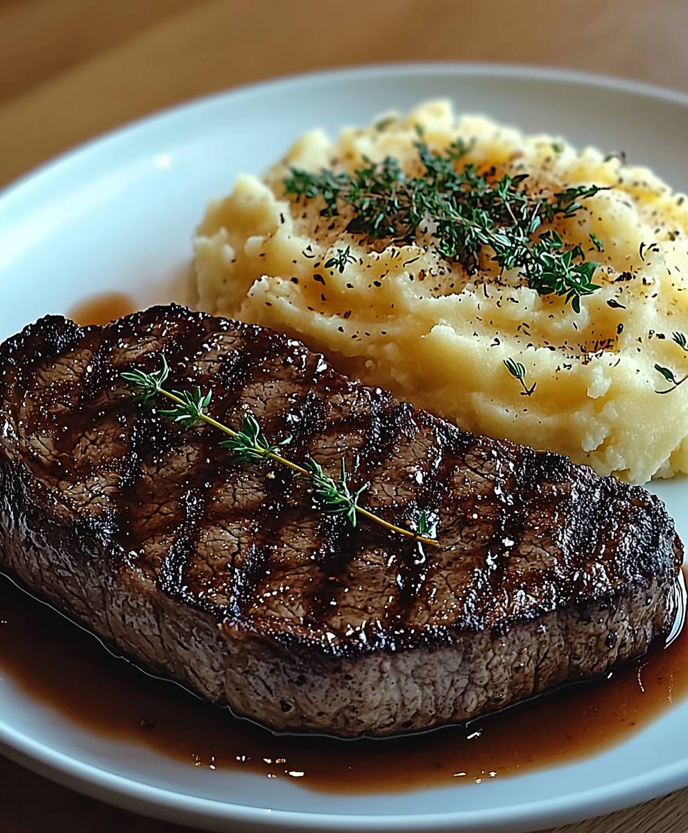 Steak and mashed potatoes
