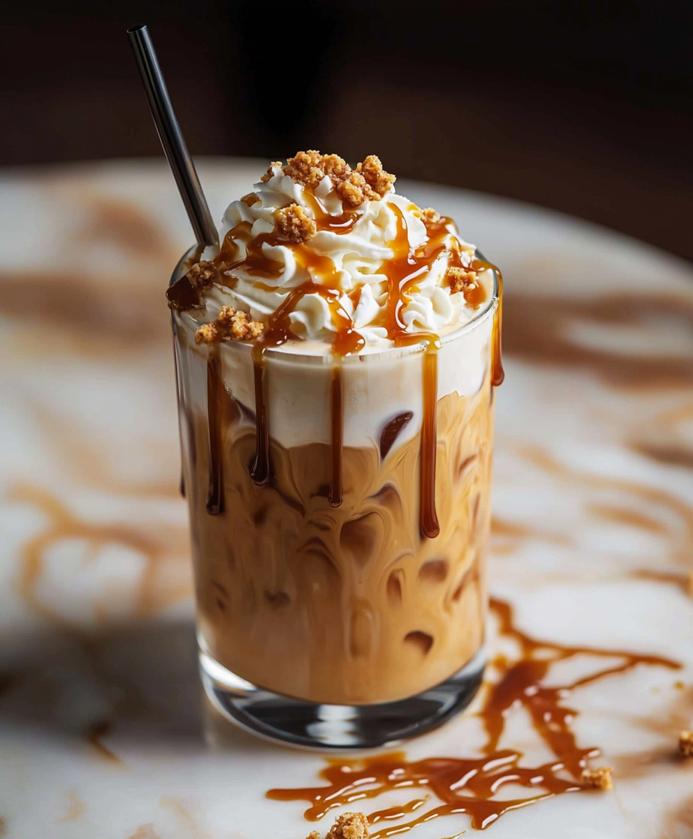 Caramel toffee iced coffee