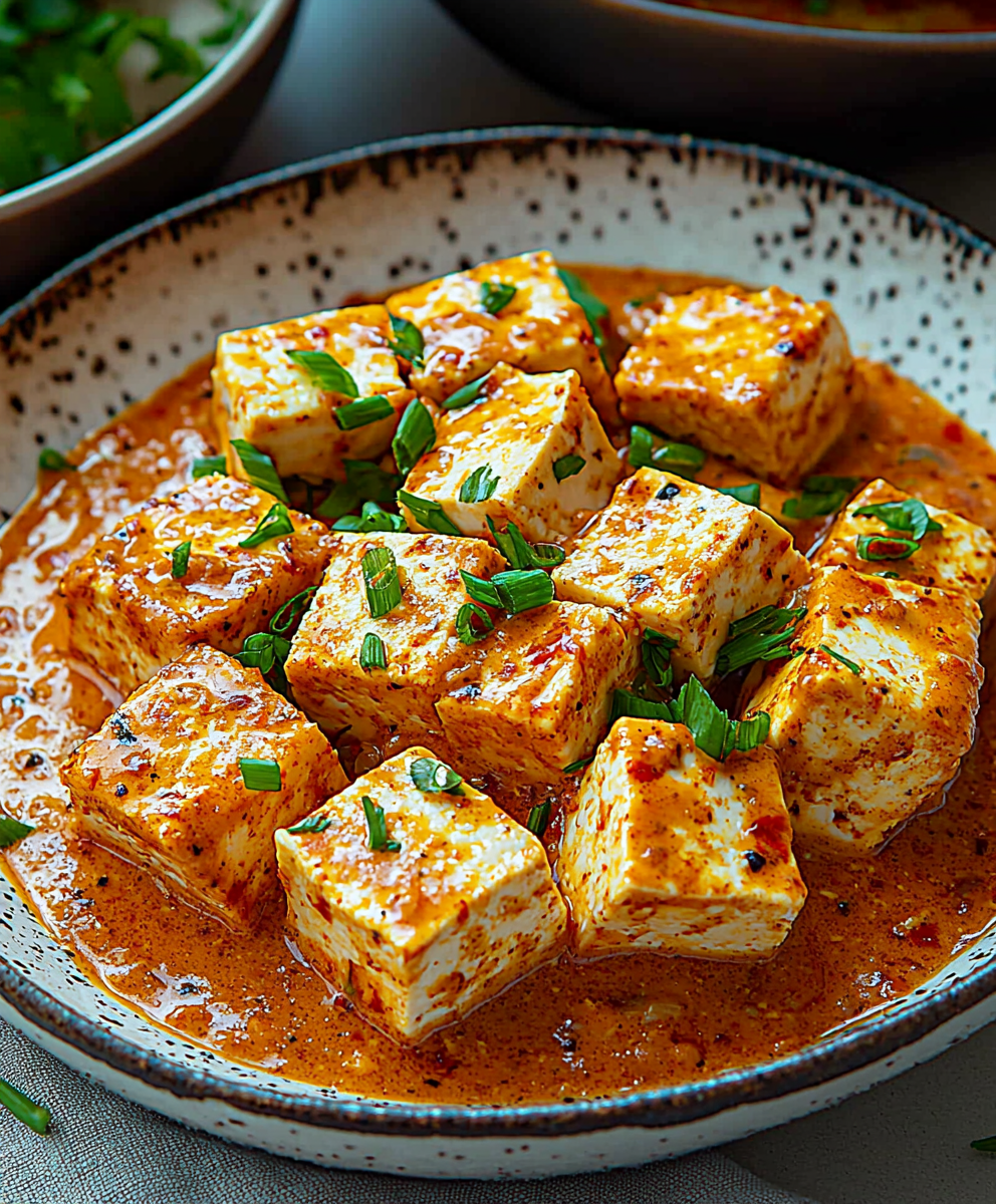 Spicy tofu coconut sauce