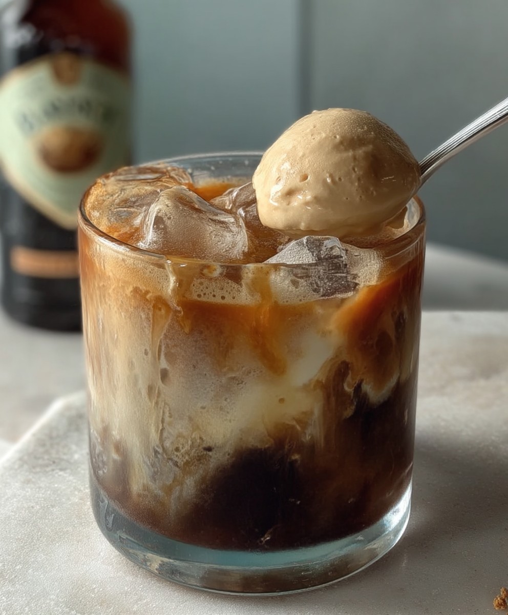 Baileys cold brew affogato