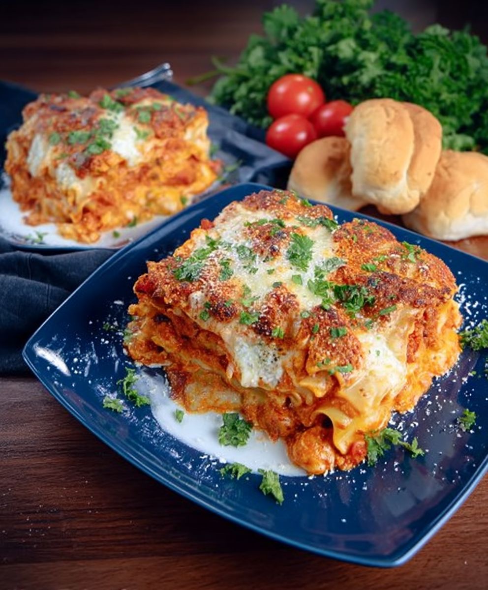 Vodka sauce lasagna