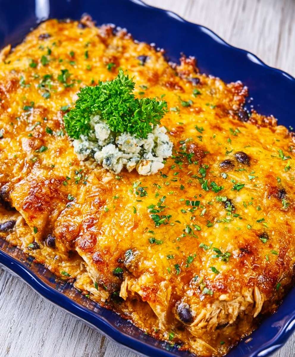 Chicken black bean enchiladas