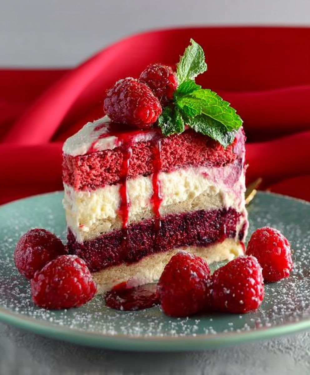 Frozen Raspberry Layer Cake