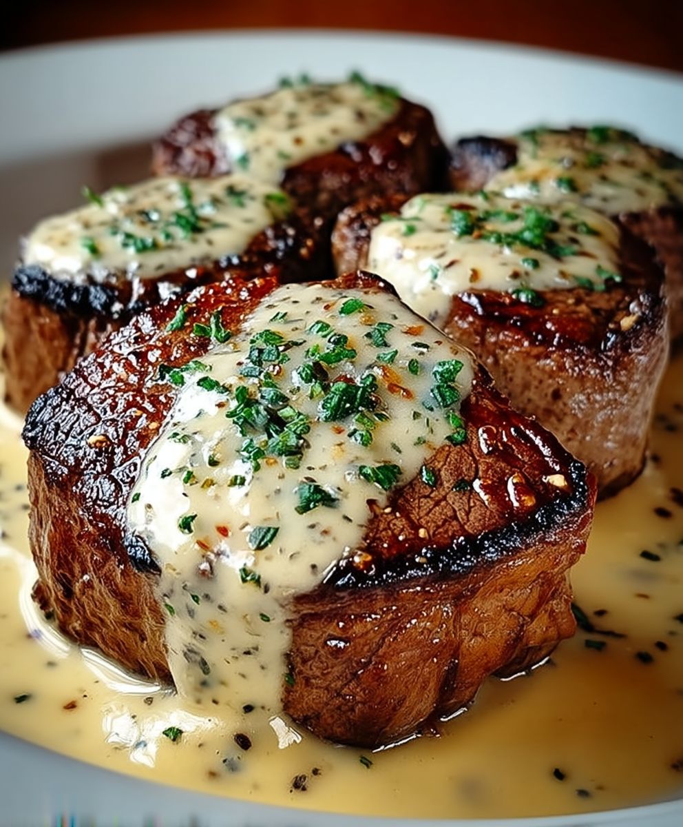 Bourbon Garlic Cream Steak