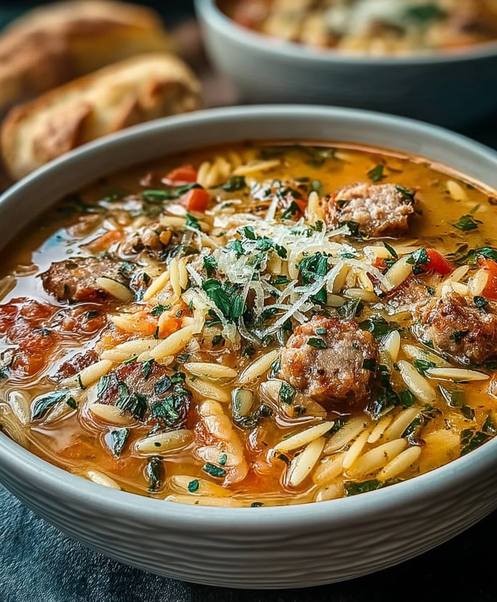 Sausage Orzo Soup