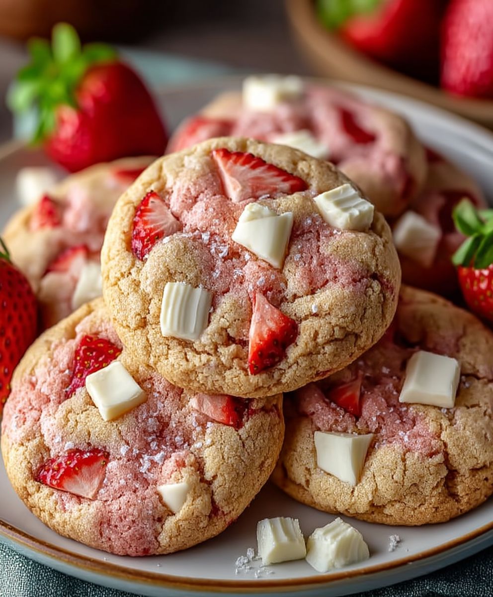 Strawberry cream cheese cookies
