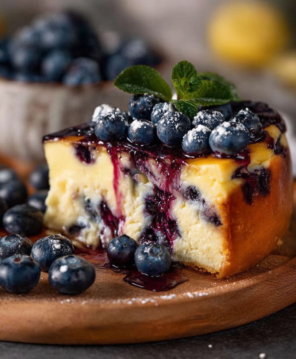 Blueberry Custard Cake