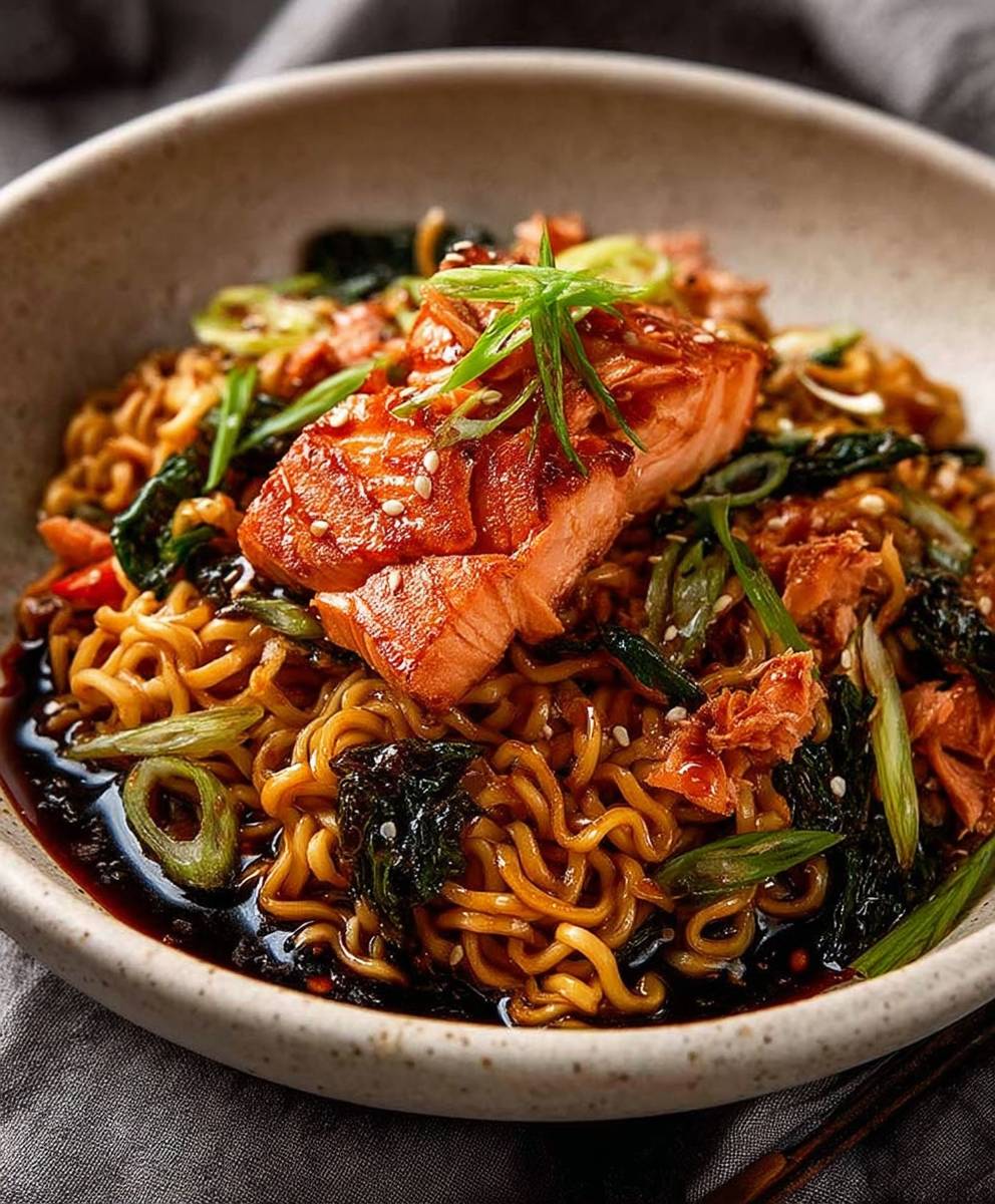 Teriyaki Salmon Noodles