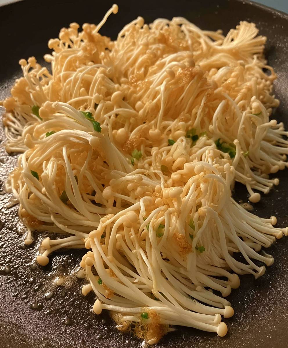Enoki mushroom stir fry