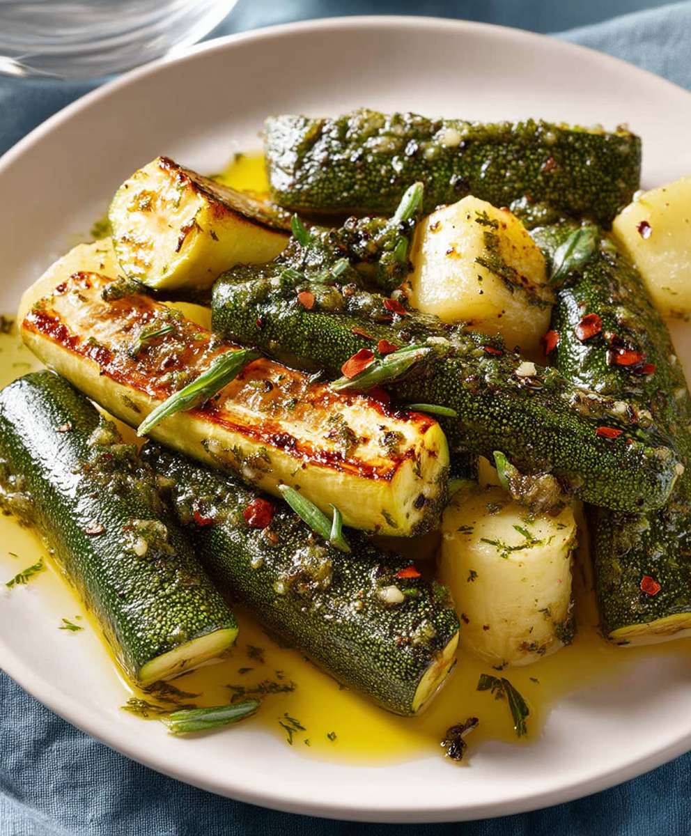 Roasted Garlic Zucchini