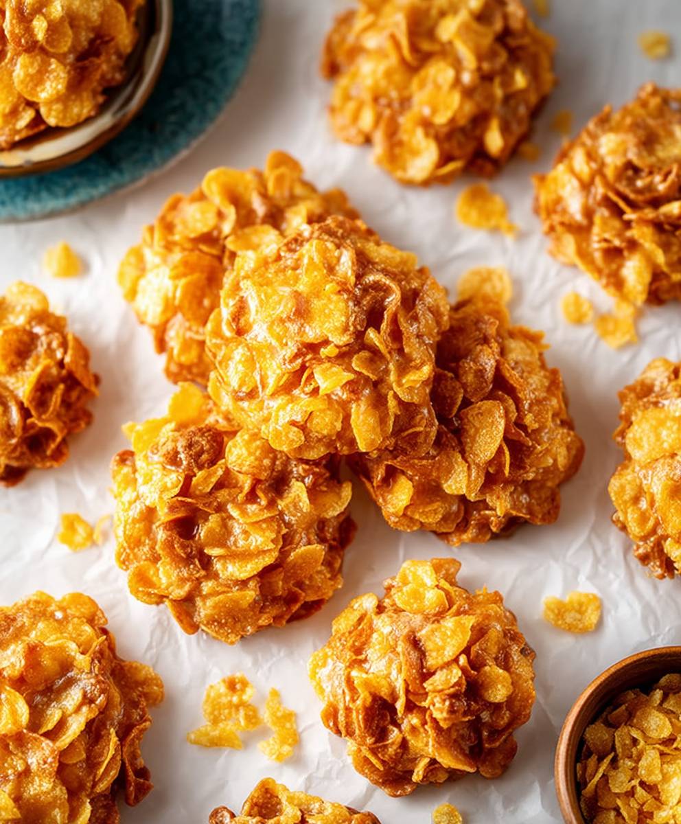 Peanut Butter Cornflake Cookies