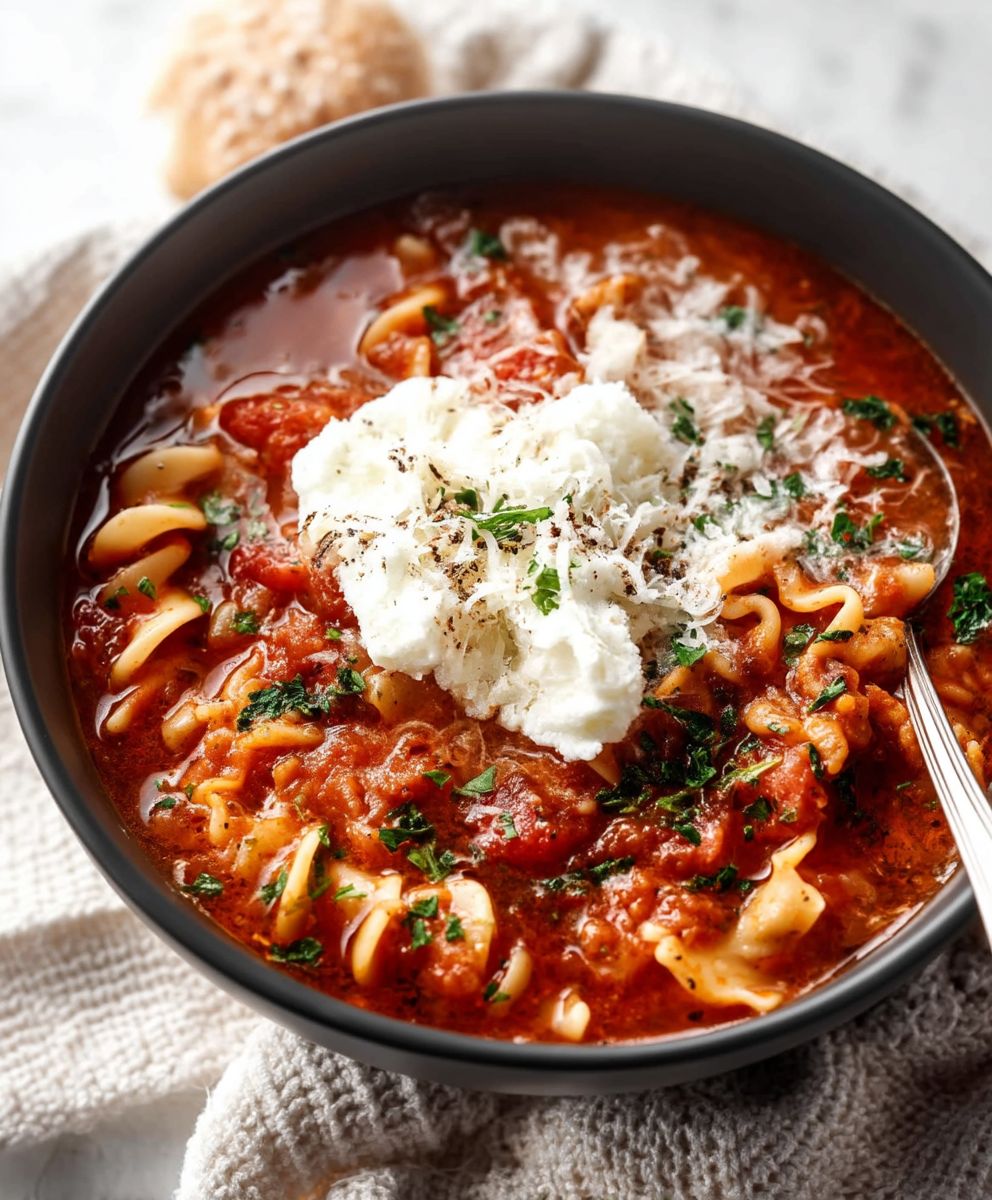 Slow Cooker Lasagna Soup