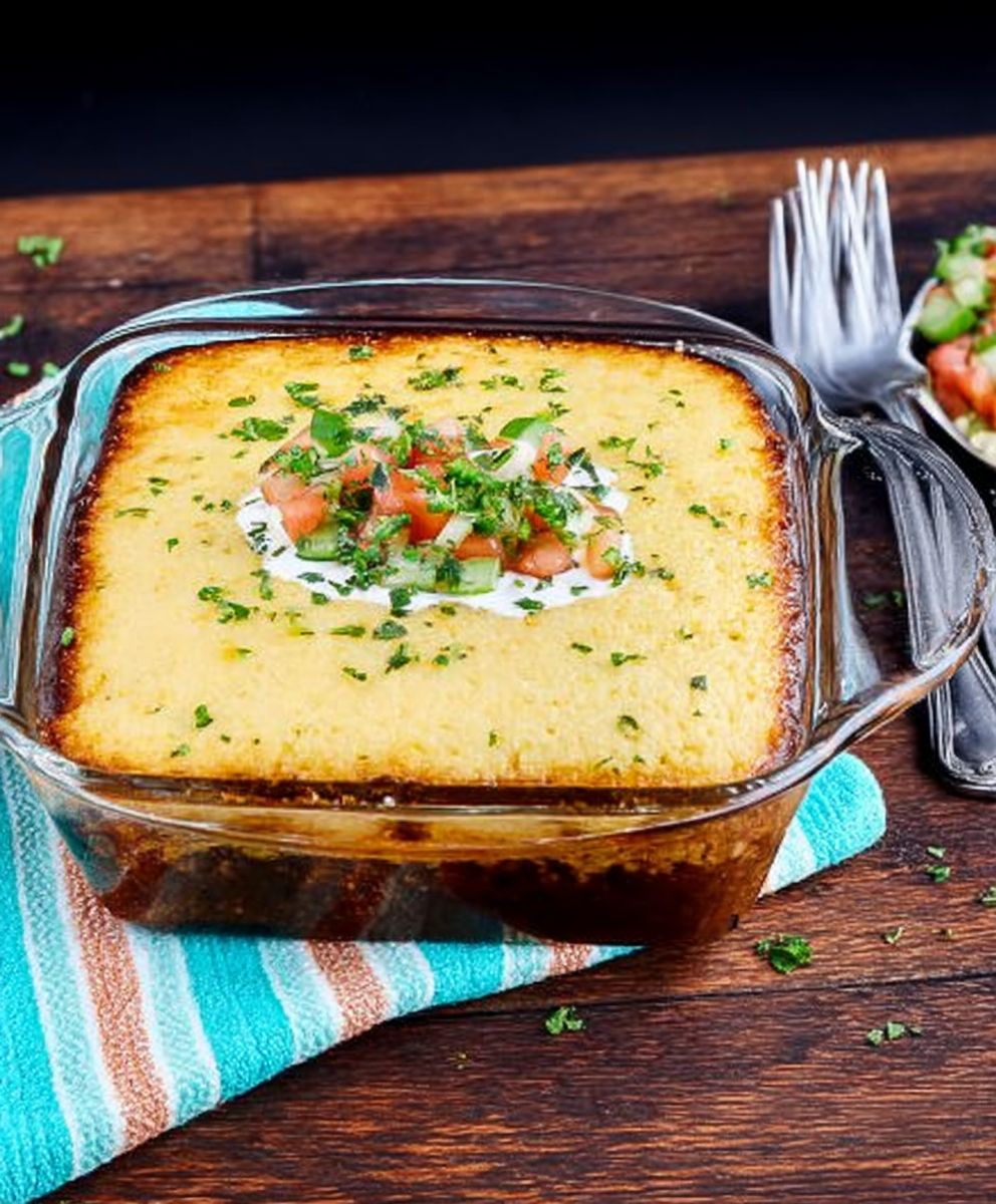 Cornbread taco casserole