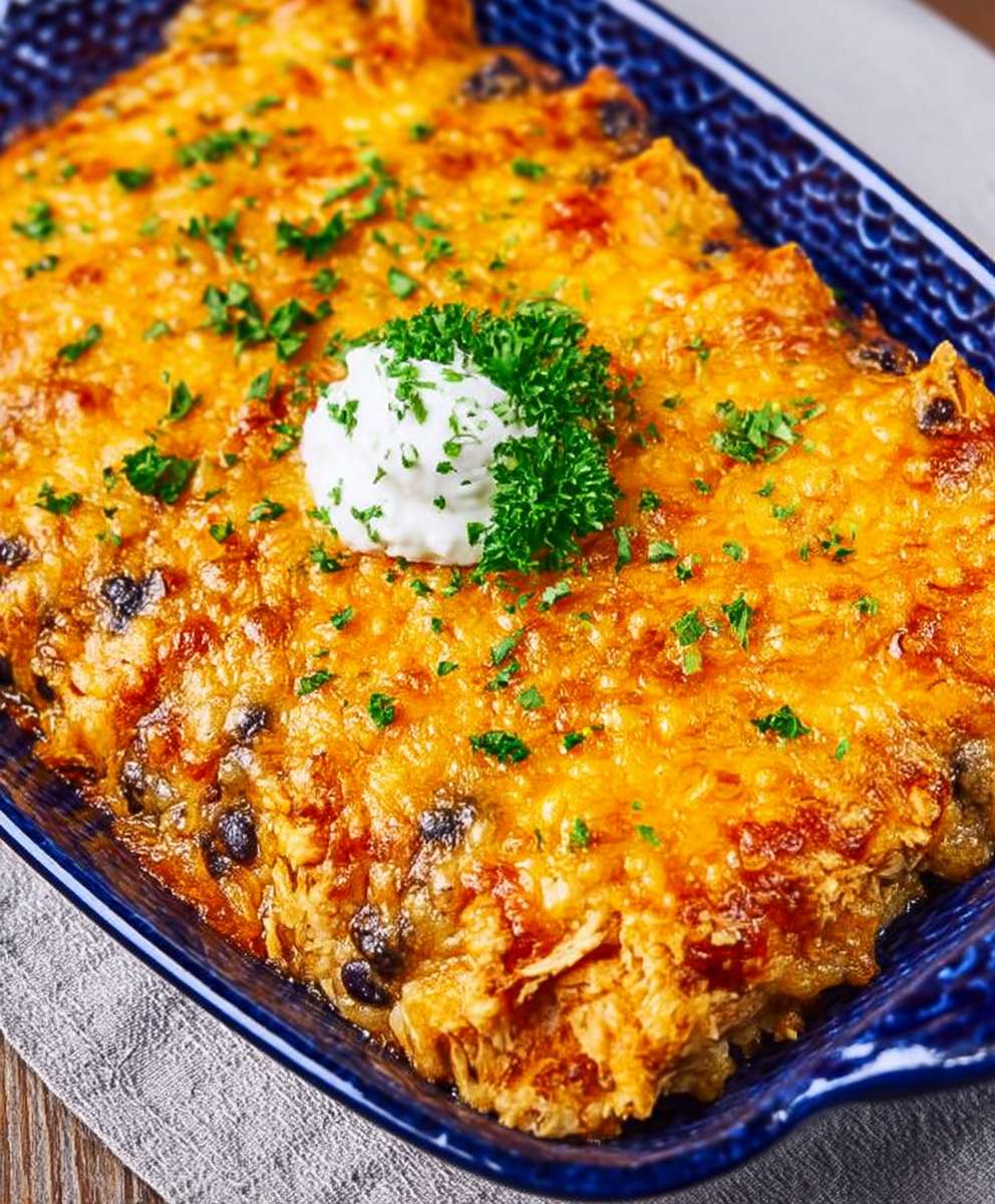 Chicken black bean enchiladas