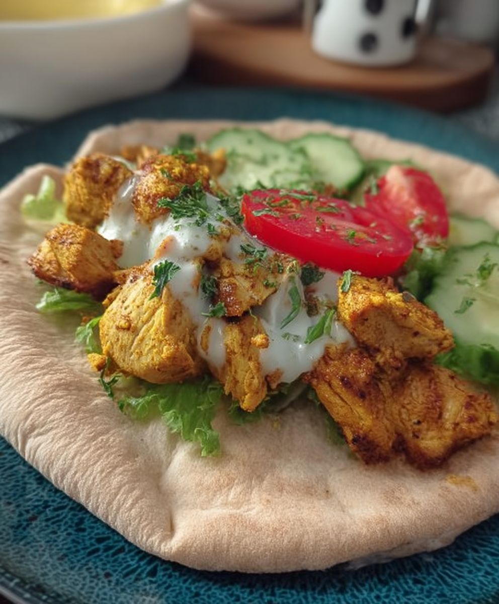 Air fryer chicken shawarma