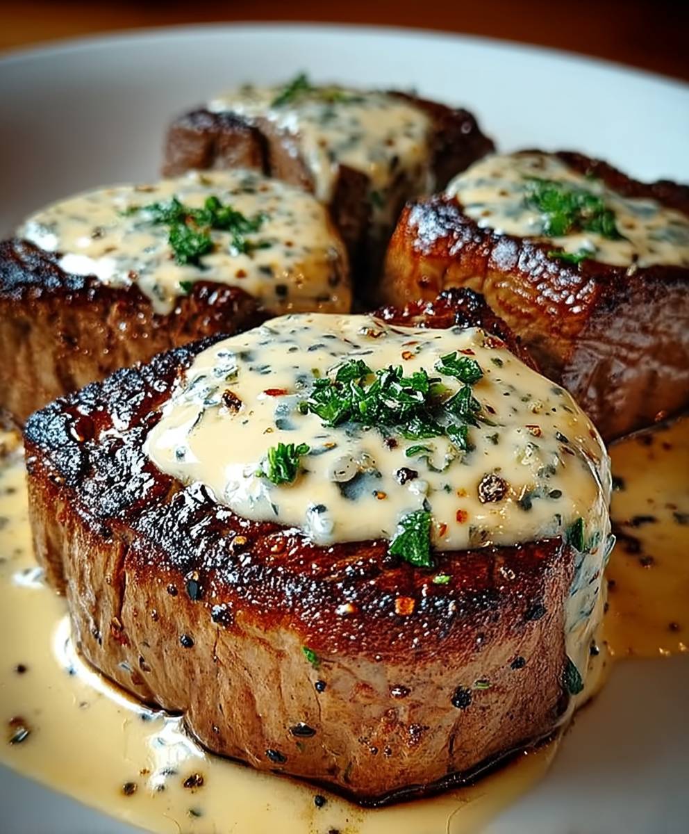 Bourbon Garlic Cream Steak