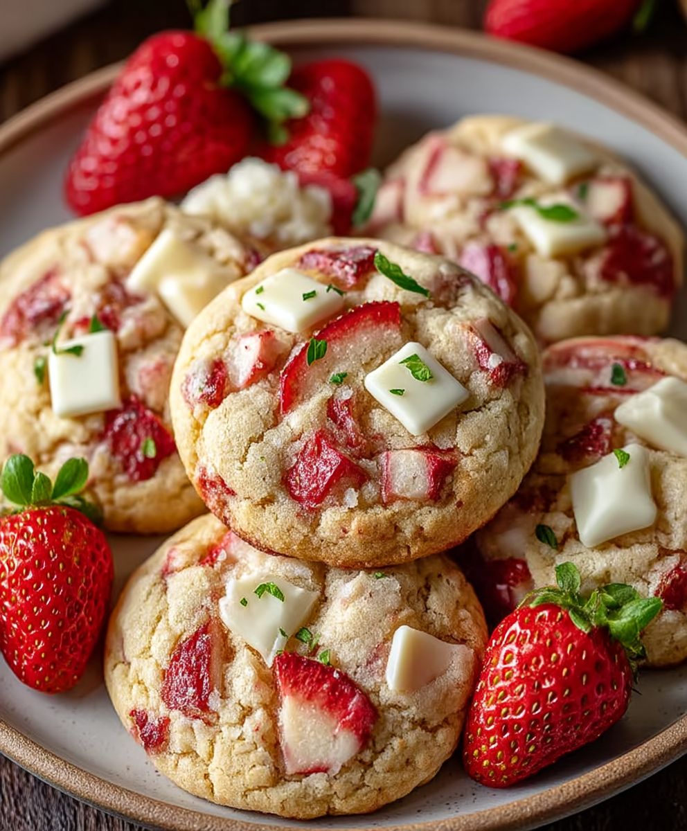 Strawberry cream cheese cookies