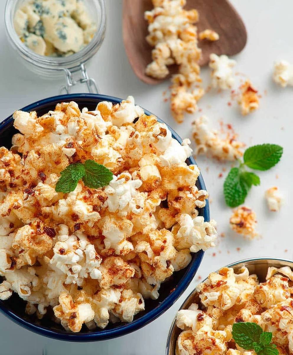 Spicy Parmesan Party Popcorn