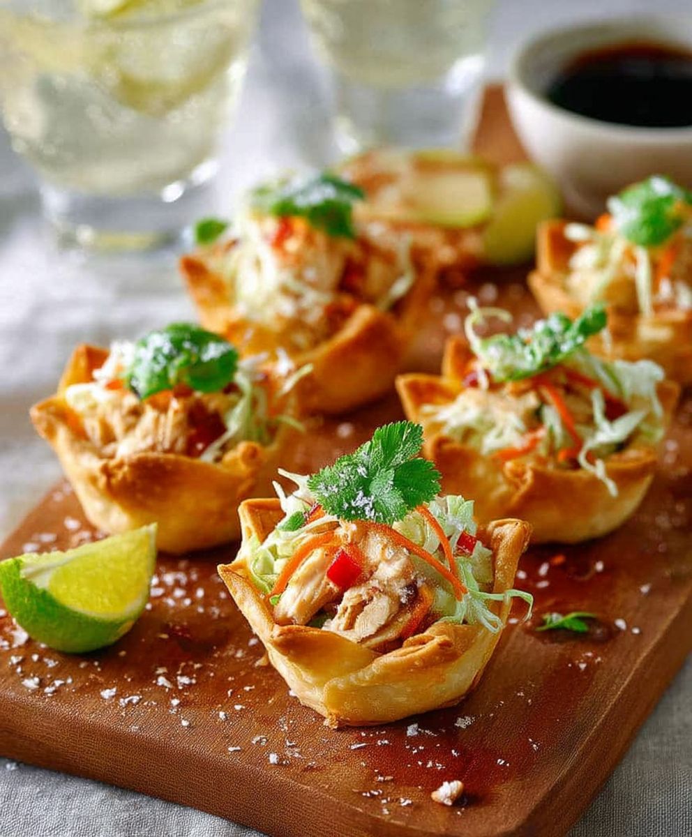 Thai Chicken Salad Cups