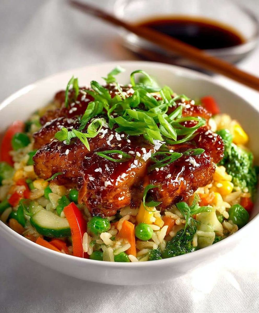 Sticky Chicken Fried Rice