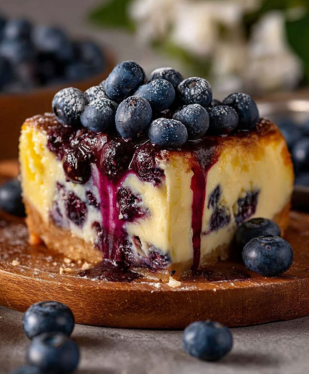 Blueberry Custard Cake