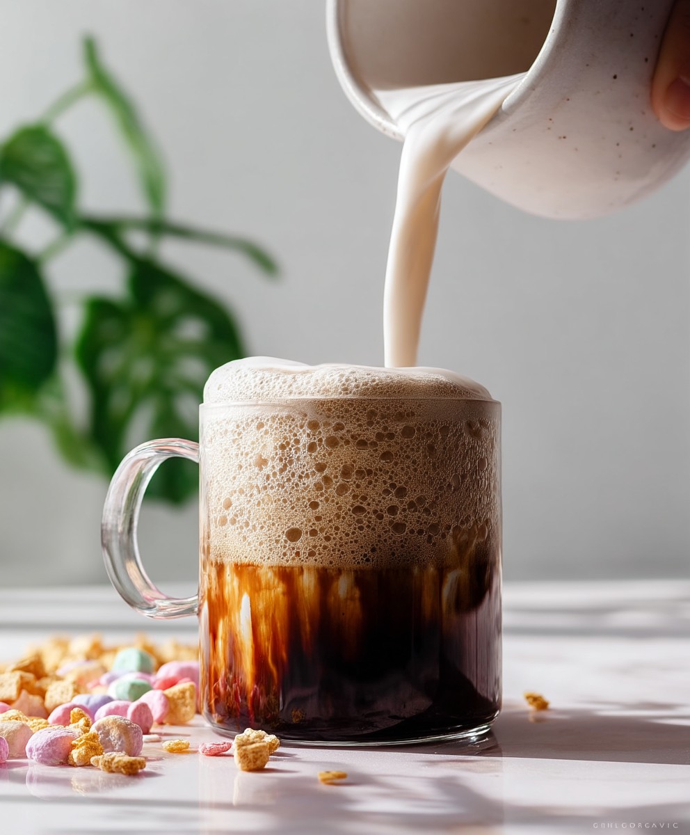 Lucky Charms Cereal Milk Latte