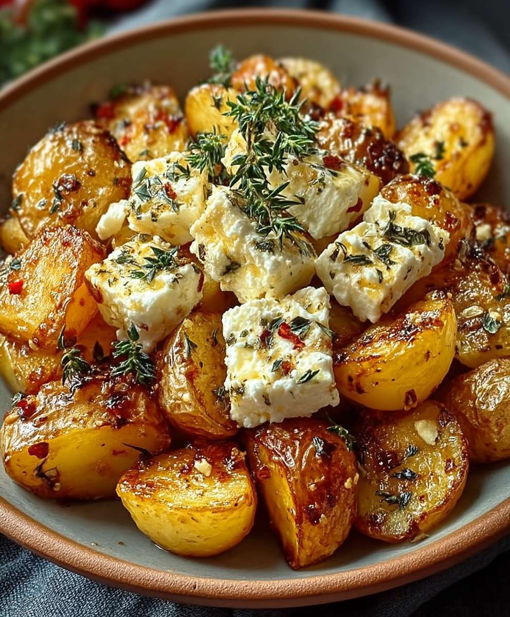 Baked Feta Roasted Potatoes