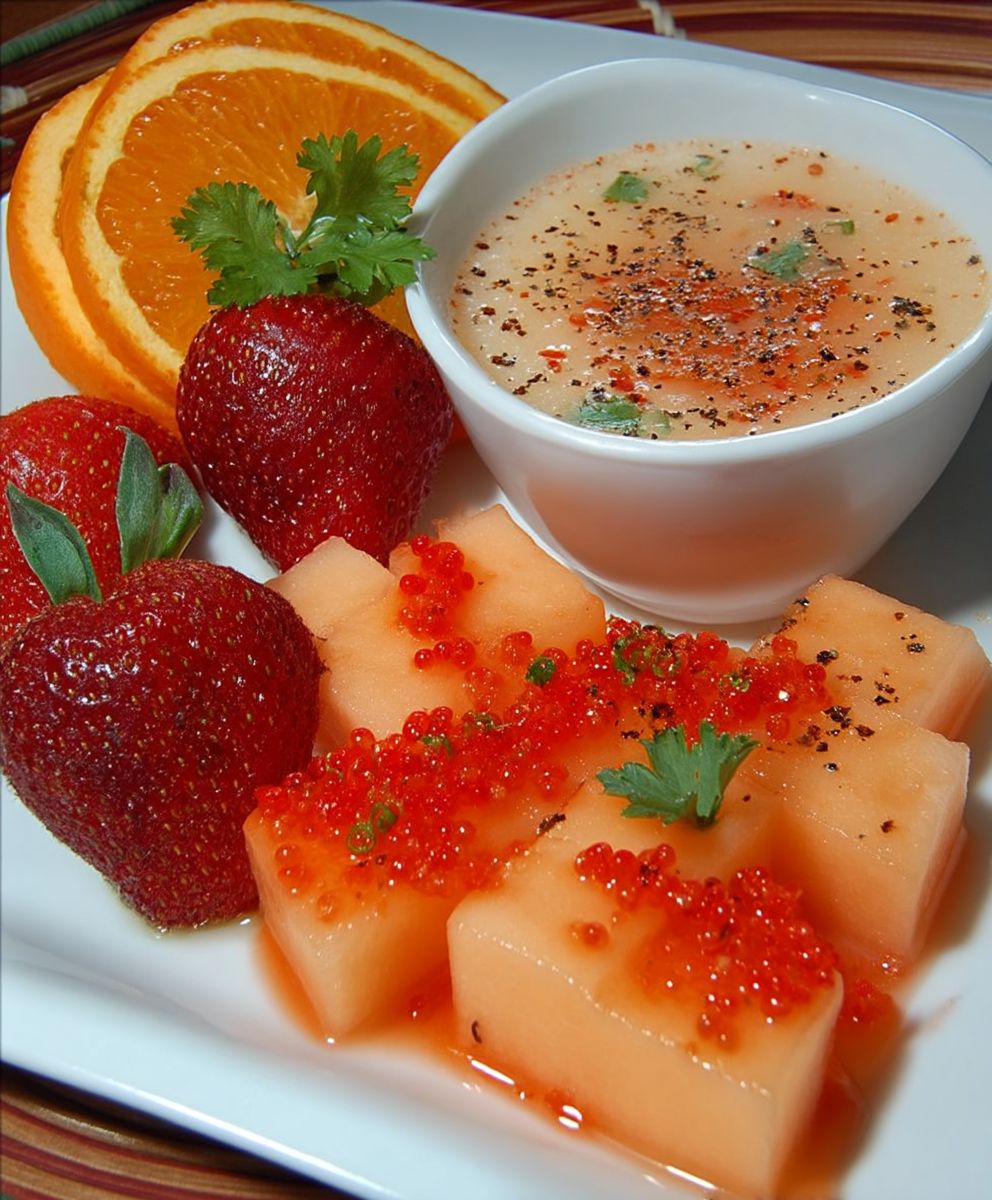 Cantaloupe salad dressing