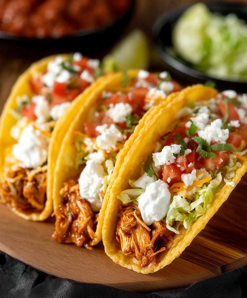 Crock Pot Chicken Tacos