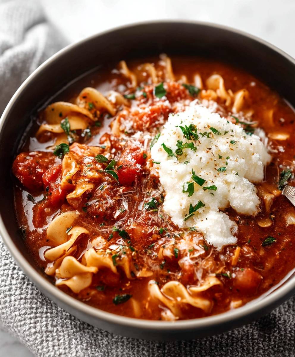 Slow Cooker Lasagna Soup