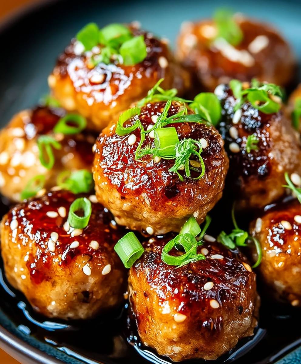 Teriyaki Pork Shrimp Meatballs