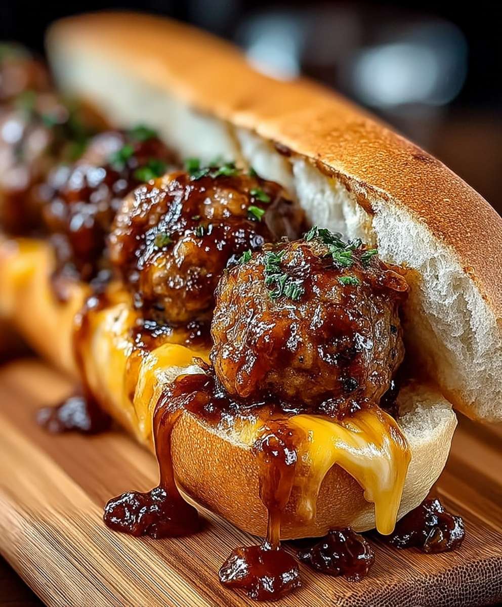 Bourbon BBQ Meatball Subs