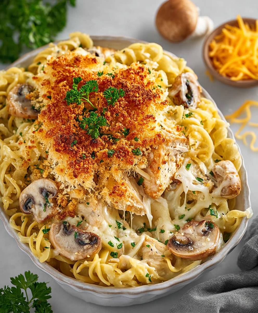 Mushroom Turkey Tetrazzini