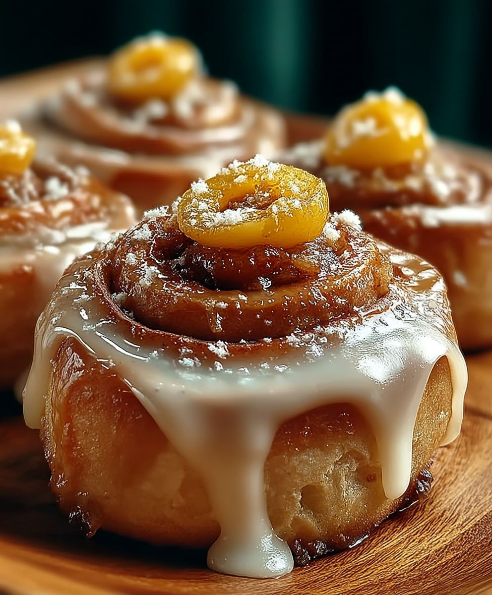 Peach Cobbler Cinnamon Rolls