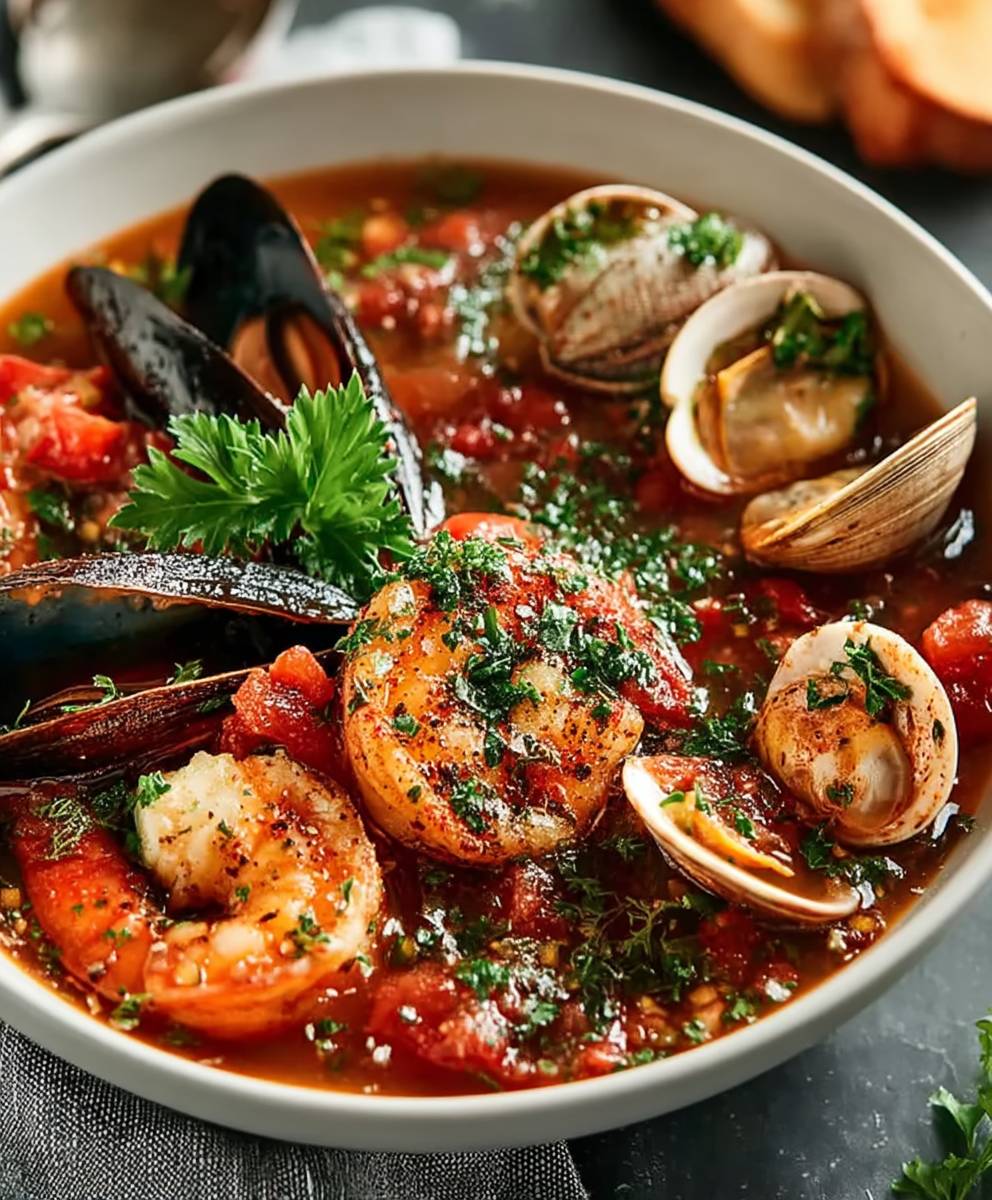 Seafood stew cioppino