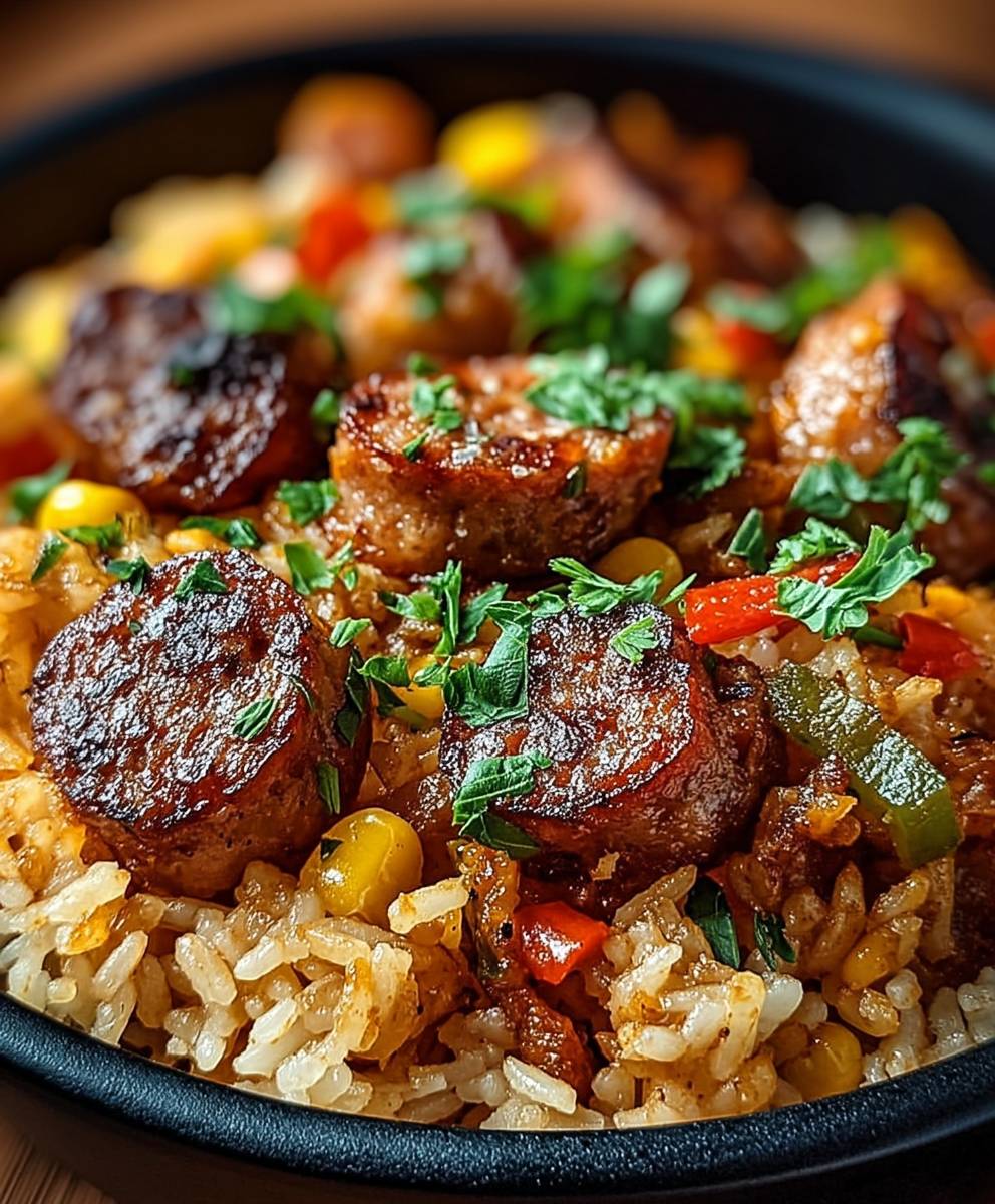 Cajun sausage rice skillet