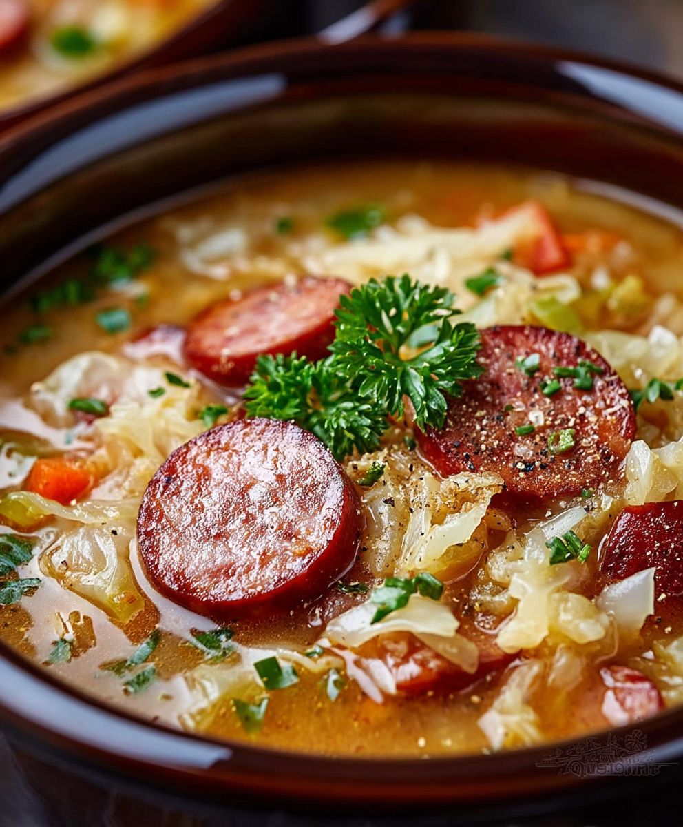 Kielbasa Sauerkraut Soup