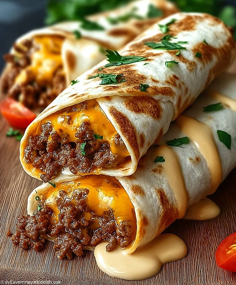 Cheesy Ground Beef Wrap
