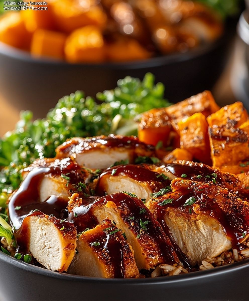 BBQ Chicken Sweet Potato Bowls