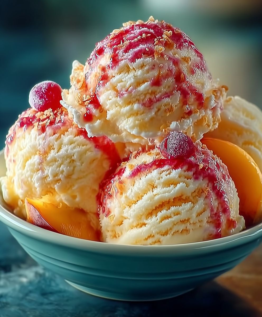 Peach Ice Cream Homemade