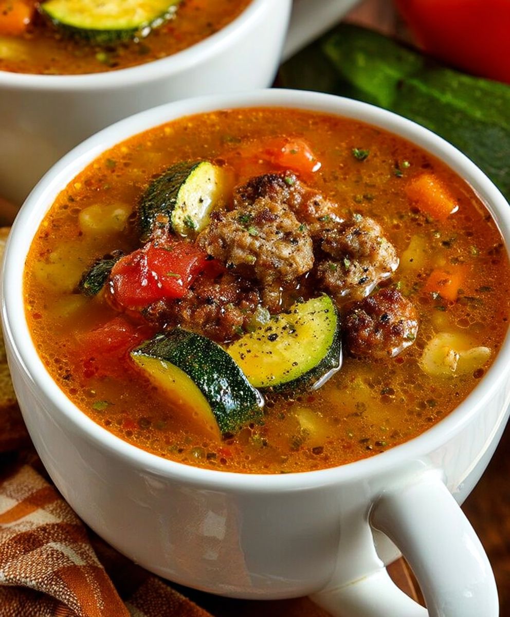 Zucchini Sausage Soup