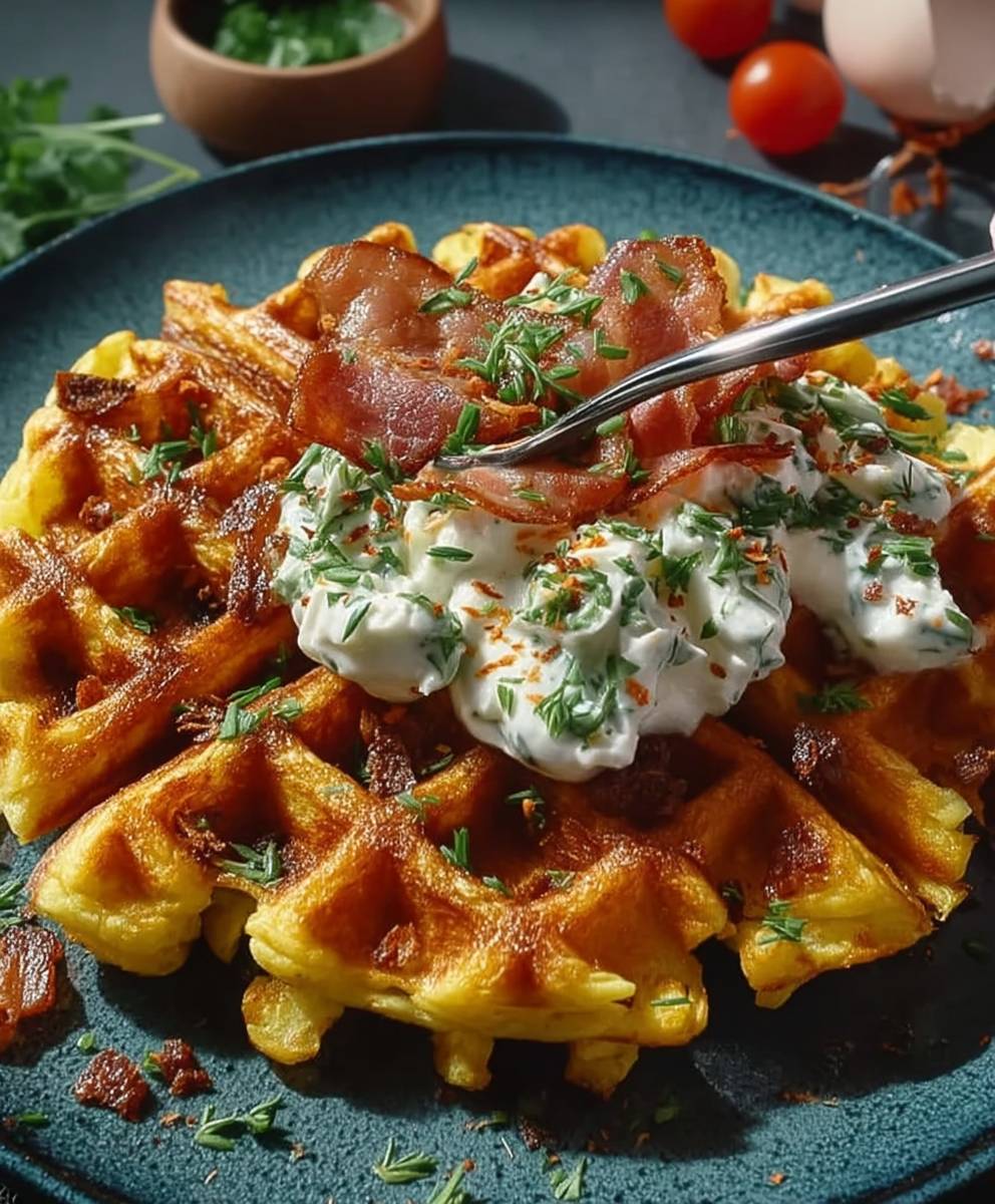 Loaded Potato Waffles